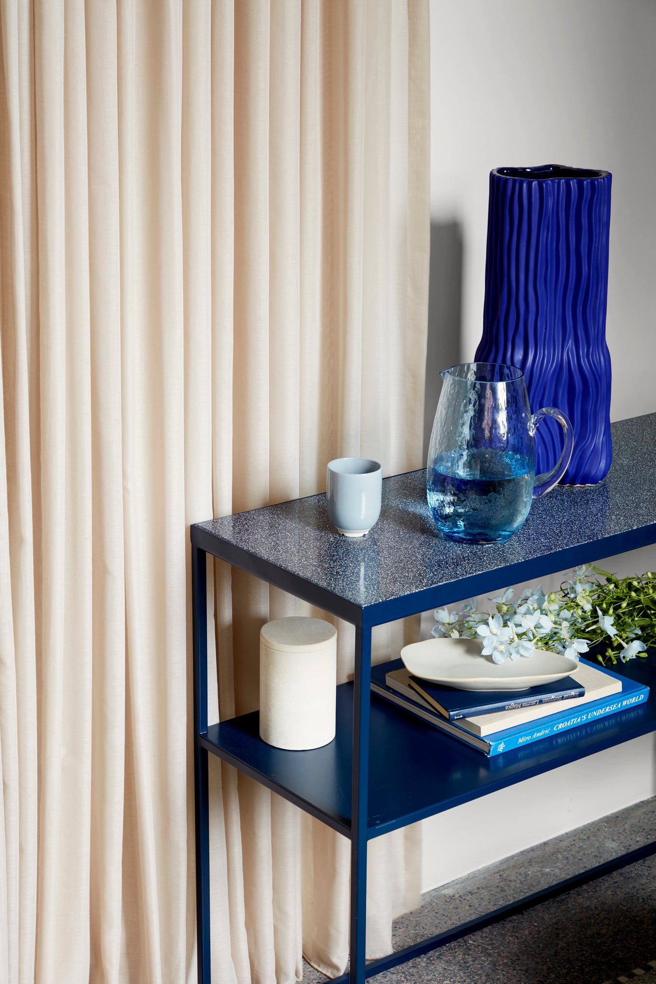 Tilde Console table-Dark Blue