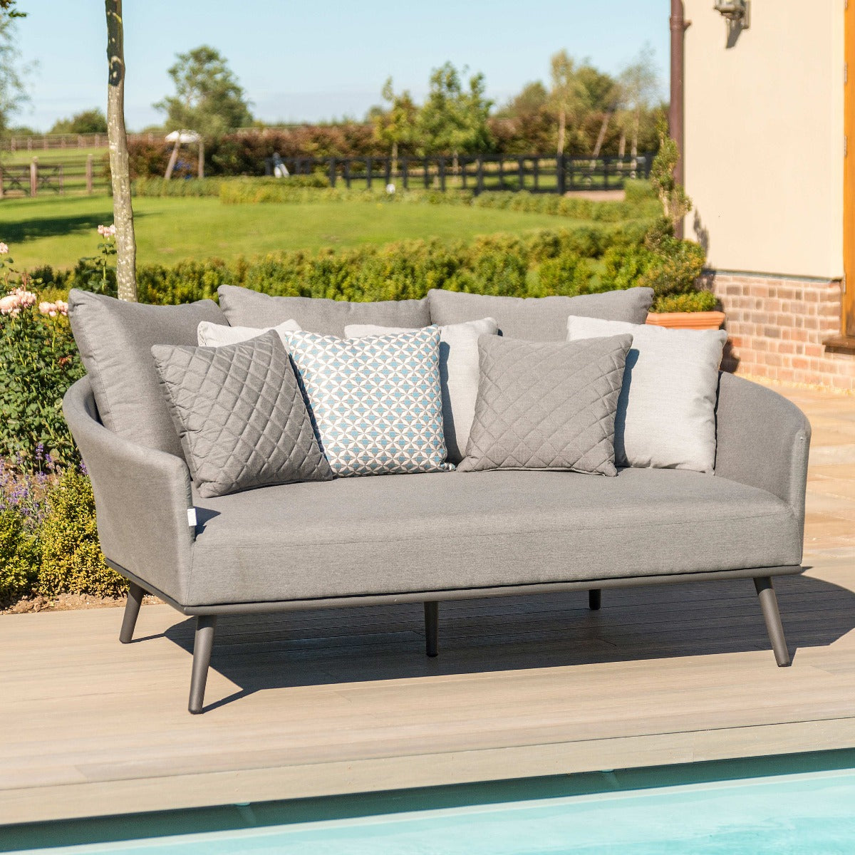 Maze - Outdoor Fabric Ark Daybed - Flanelle