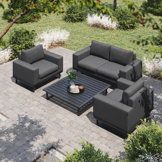 Maze - Outdoor Fabric Ethos 2 Seat Sofa Set - Charcoal