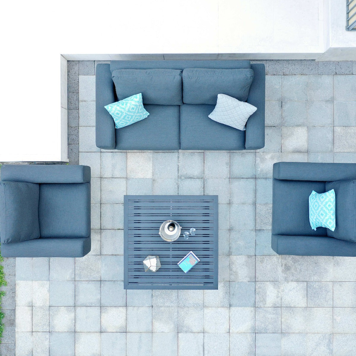 Maze - Outdoor Fabric Ethos 2 Seat Sofa Set - Charcoal