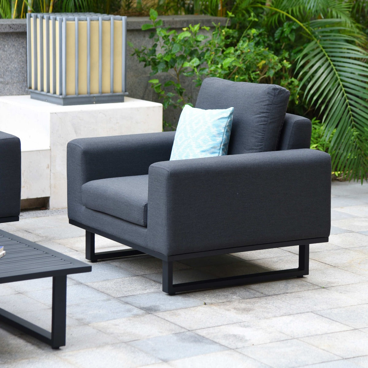 Maze - Outdoor Fabric Ethos 2 Seat Sofa Set - Charcoal