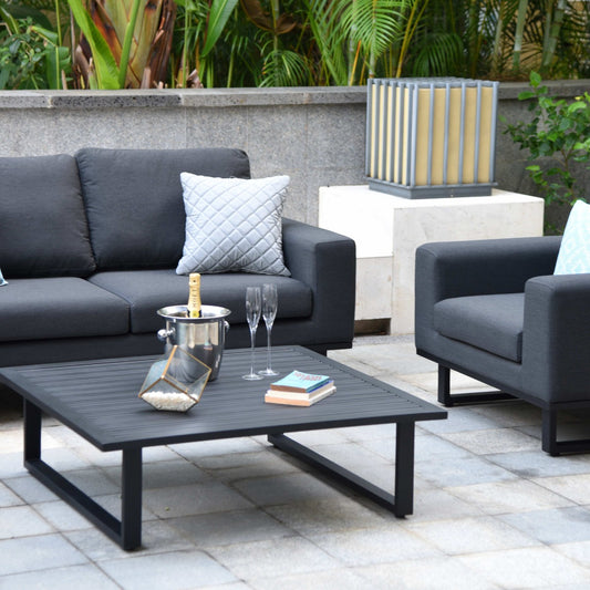 Maze - Outdoor Fabric Ethos 3 Seat Sofa Set - Charcoal
