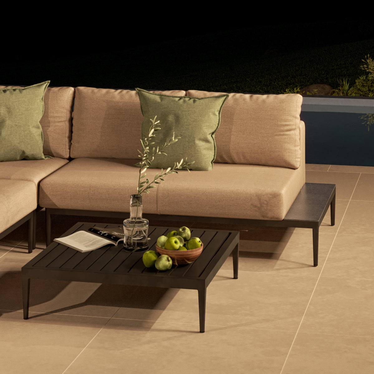 Maze - Outdoor Fabric Eve Corner Group - Taupe