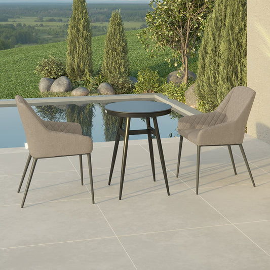 Maze - Outdoor Fabric Zest 2 Seat Bistro Set -Taupe