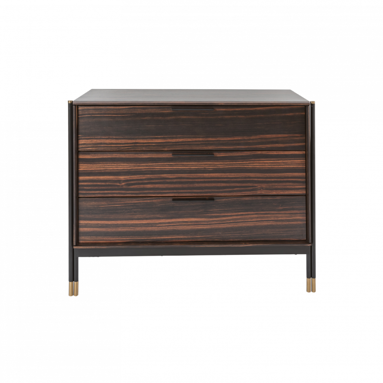 Bali 3 Drawer Chest-Ebony / Grey