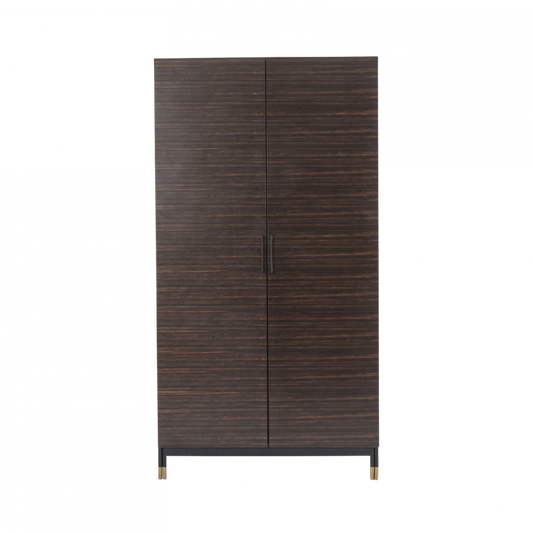 Bali 2 Door Wardrobe-Ebony / Matt Black