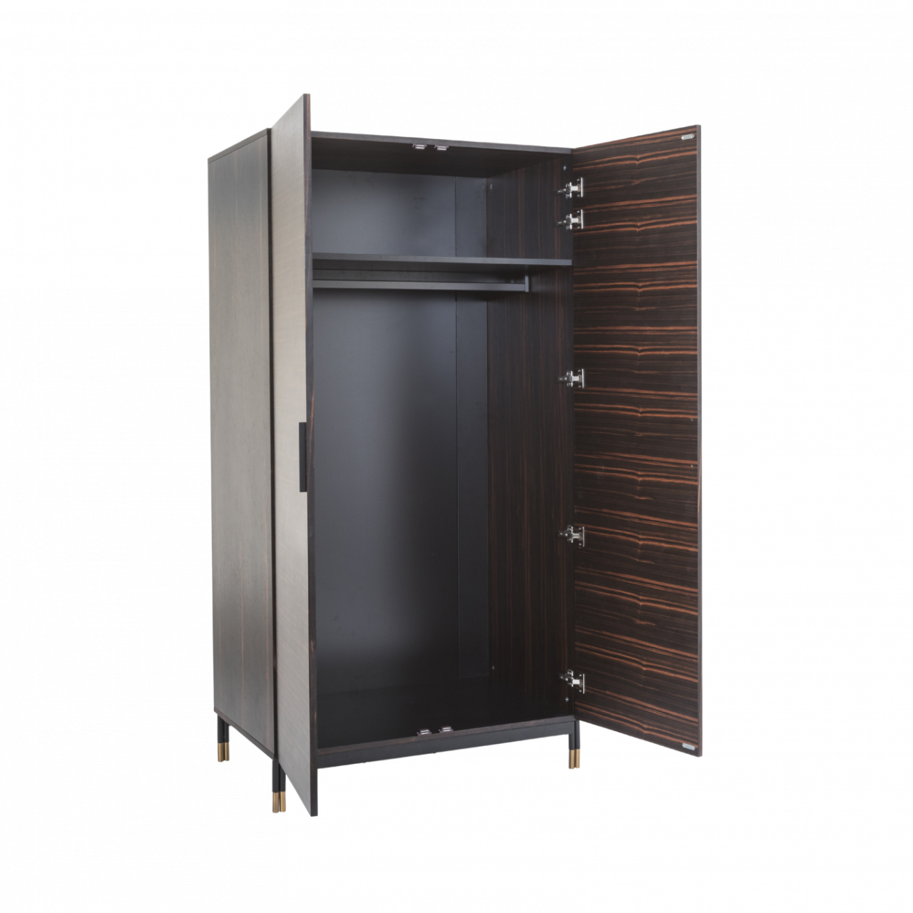 Bali 2 Door Wardrobe-Ebony / Matt Black