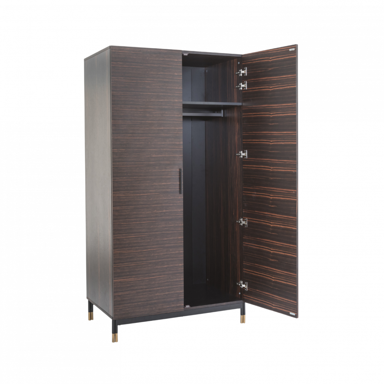 Bali 2 Door Wardrobe-Ebony / Matt Black