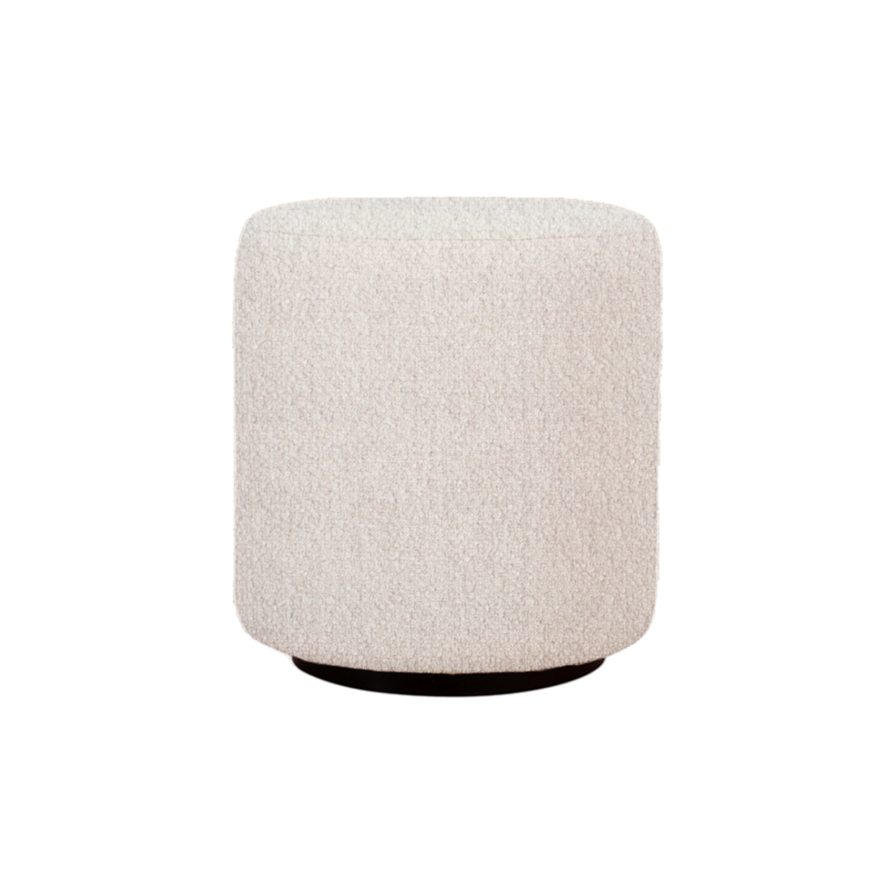 Ben Round Stool-Cologne Ivory