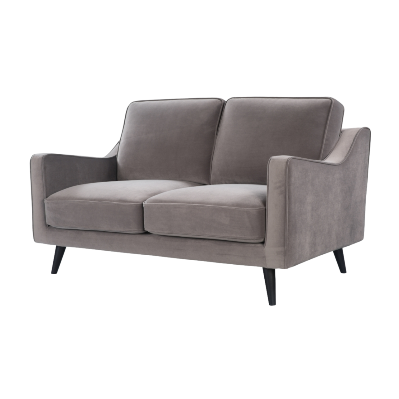 Daffy 2 Seat Sofa-Stone Grey Velvet