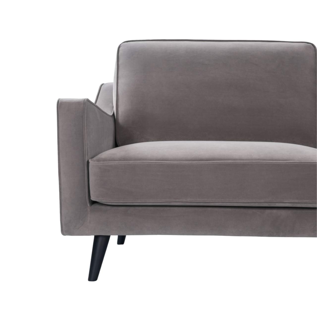 Daffy 2 Seat Sofa-Stone Grey Velvet