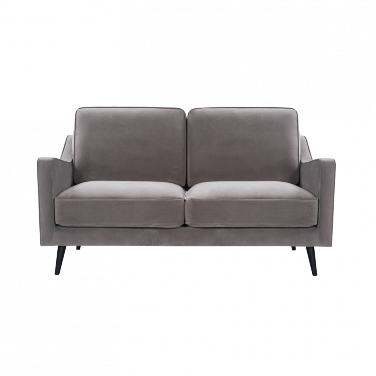 Daffy 2 Seat Sofa-Stone Grey Velvet