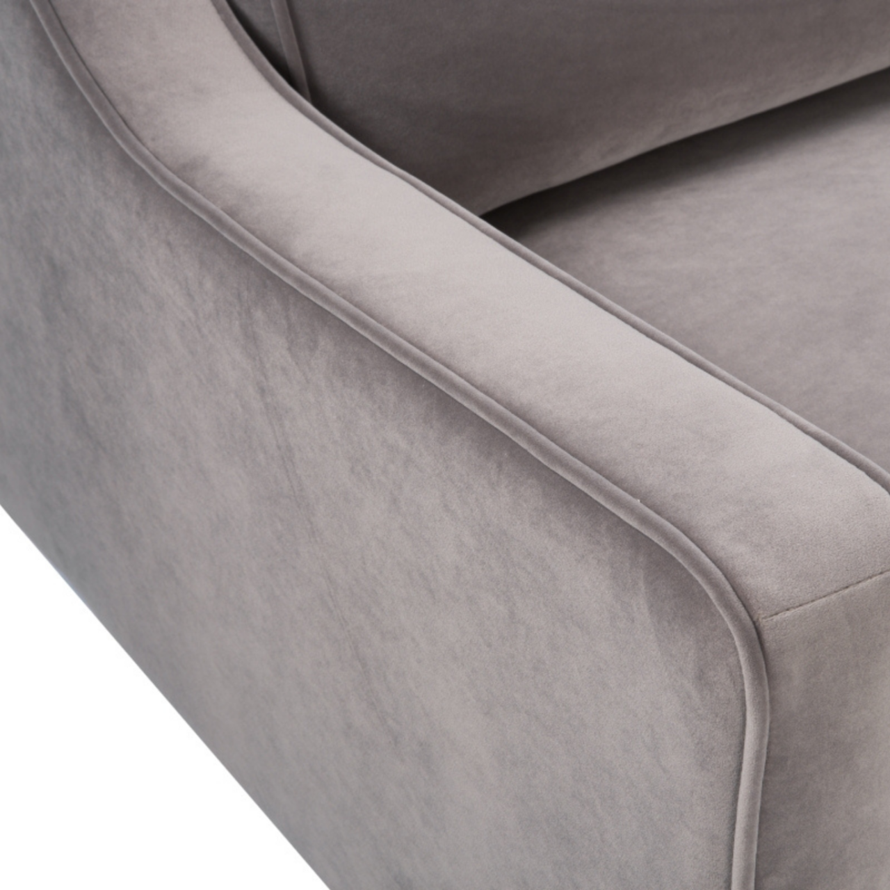 Daffy 2 Seat Sofa-Stone Grey Velvet