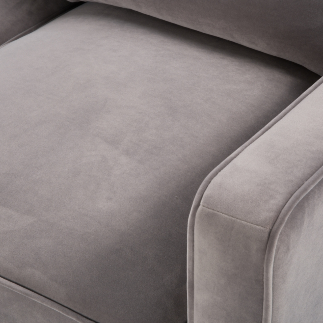 Daffy 2 Seat Sofa-Stone Grey Velvet