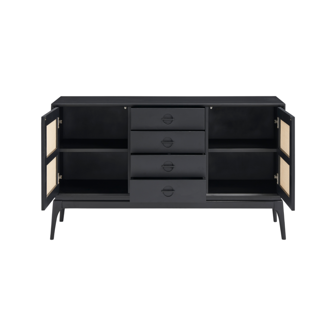 Elder Sideboard-Black & Natural