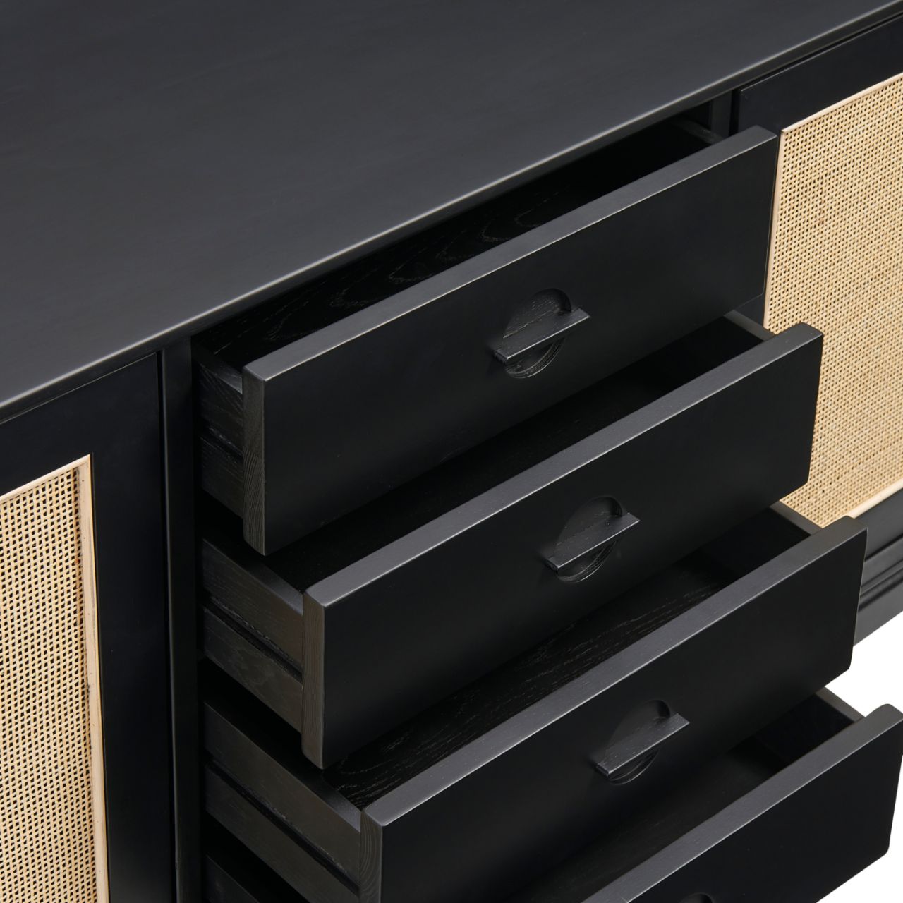 Elder Sideboard-Black & Natural