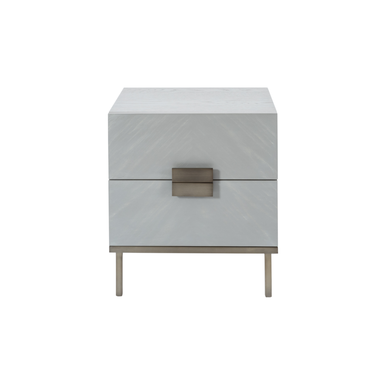 Lilly Bedside Table-Grey Oak Veneer