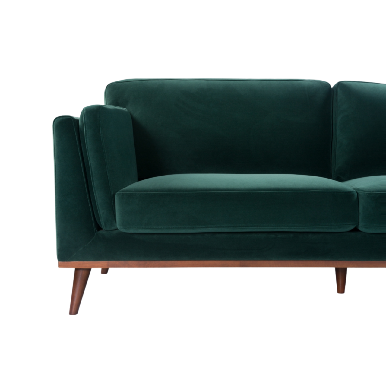 Mickey 3 Seat Sofa- Emerald Green