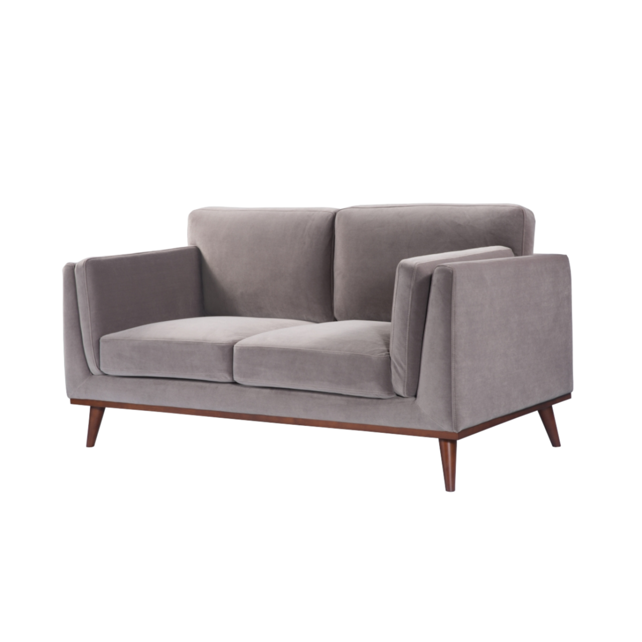 Mickey 2 Seat Sofa- Stone Grey Velvet