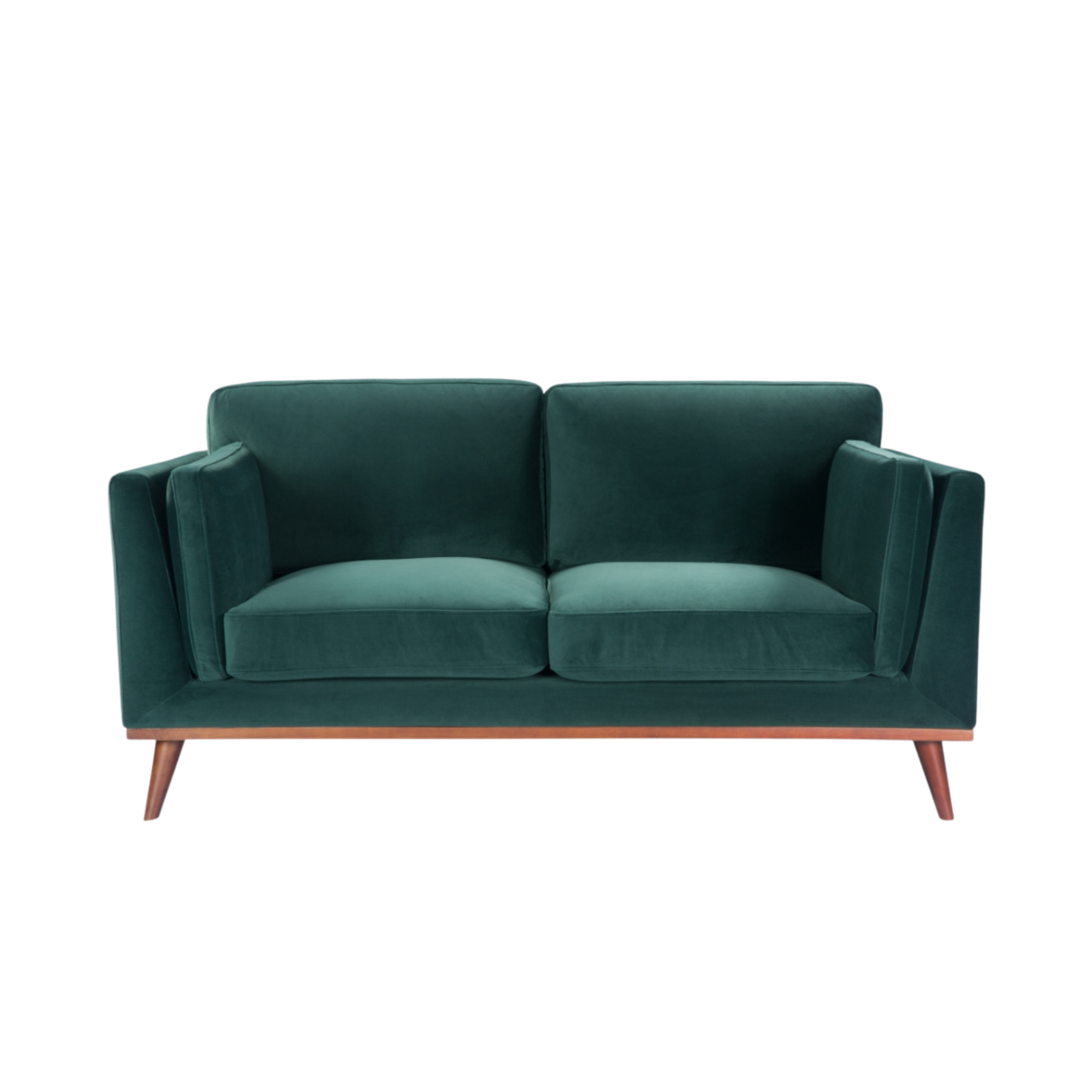 Mickey 2 Seat Sofa- Emerald Green Velvet