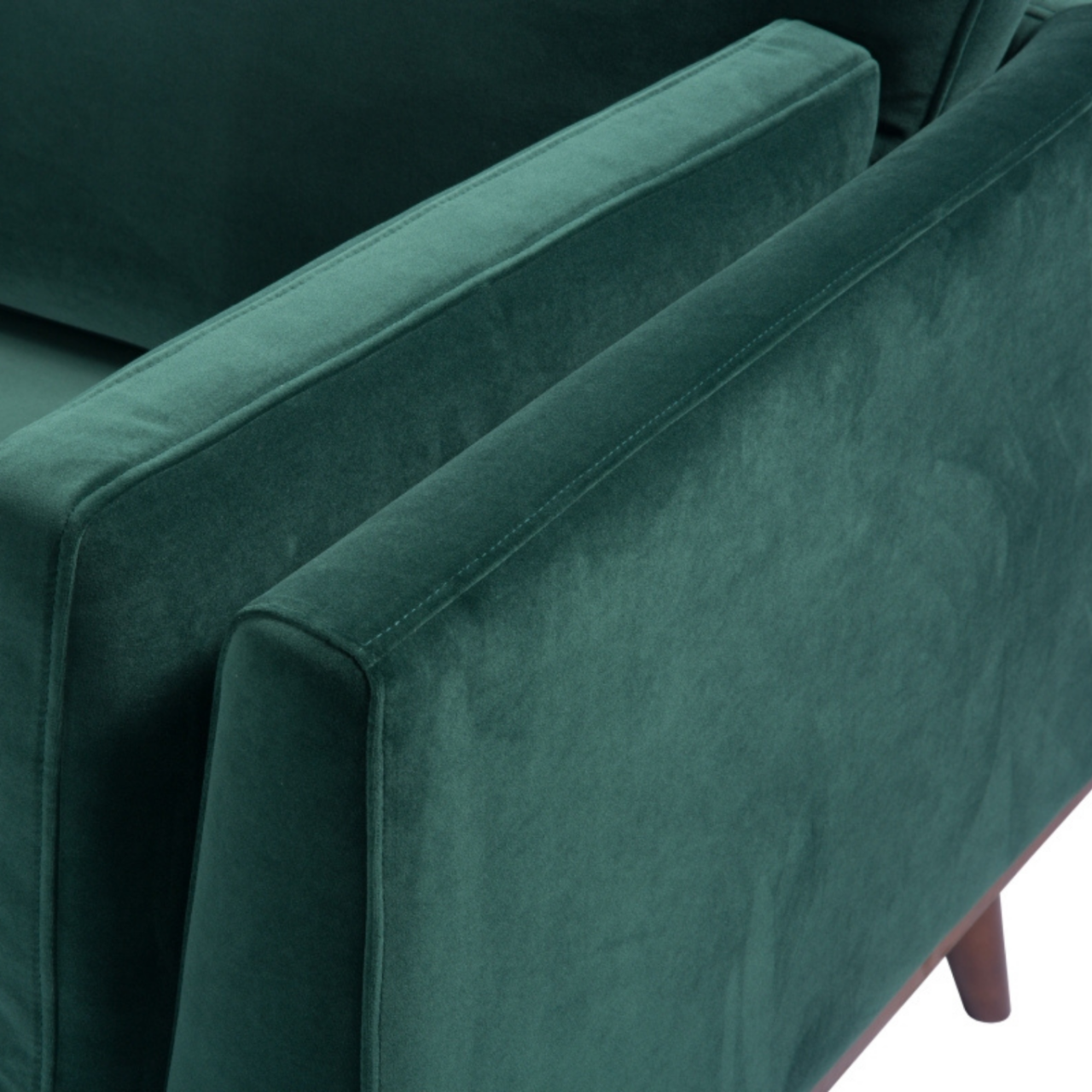 Mickey 3 Seat Sofa- Emerald Green