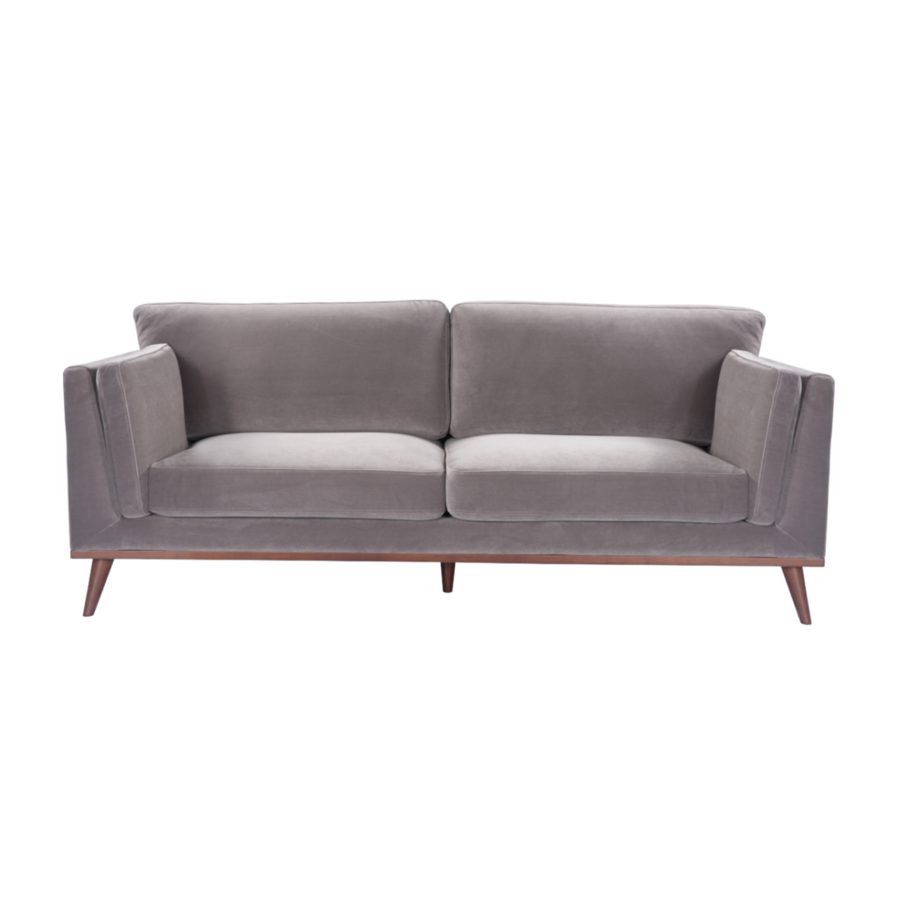 Mickey 3 Seat Sofa- Stone Grey Velvet