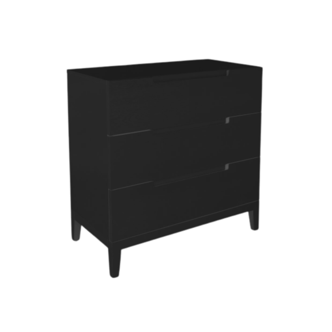 Orchid 3 Drawer Chest-Wenge (Black Stained Oak)