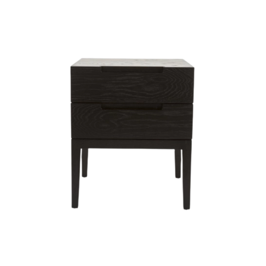 Orchid 2 Drawer Bedside-Wenge (Black Stained Oak)