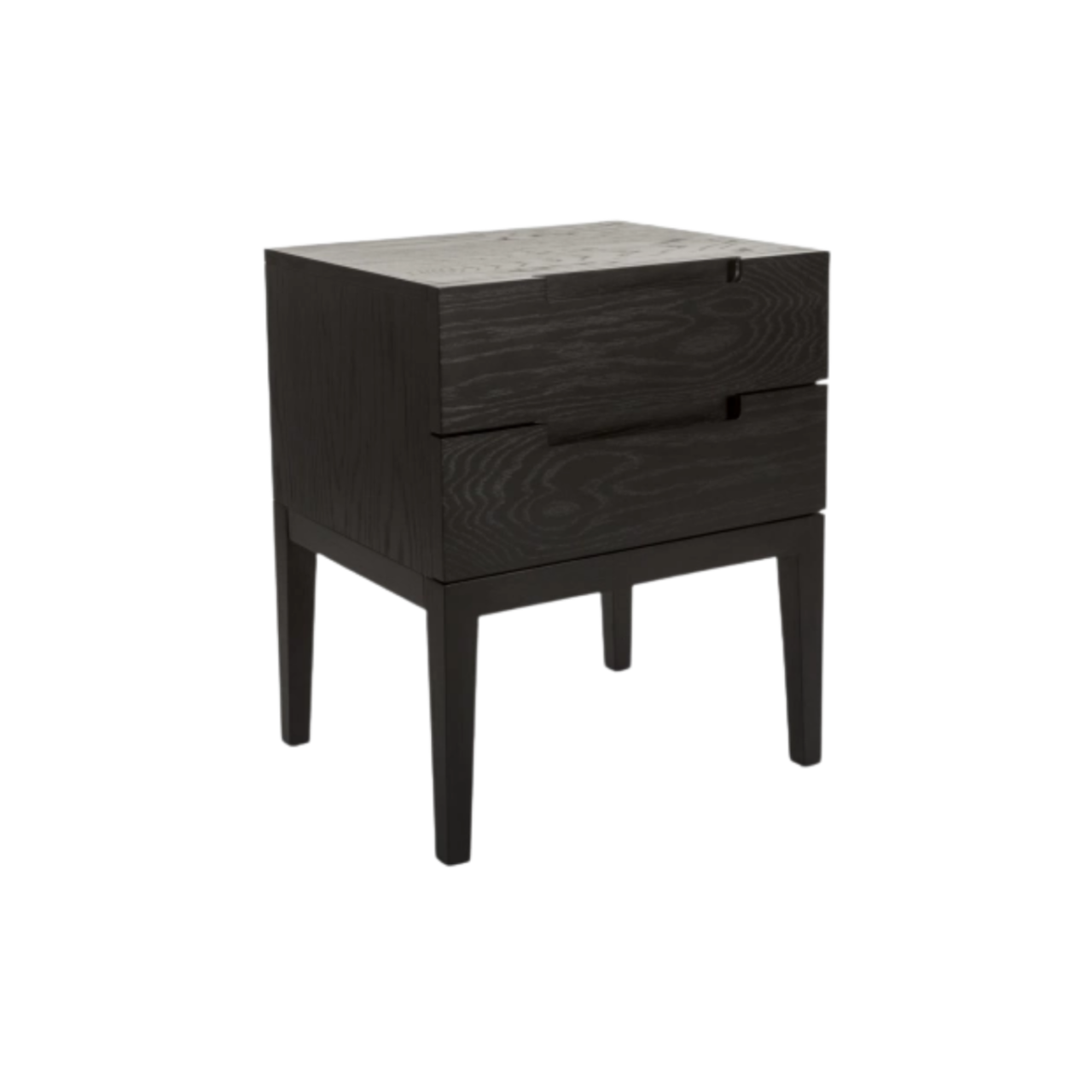 Orchid 2 Drawer Bedside-Wenge (Black Stained Oak)