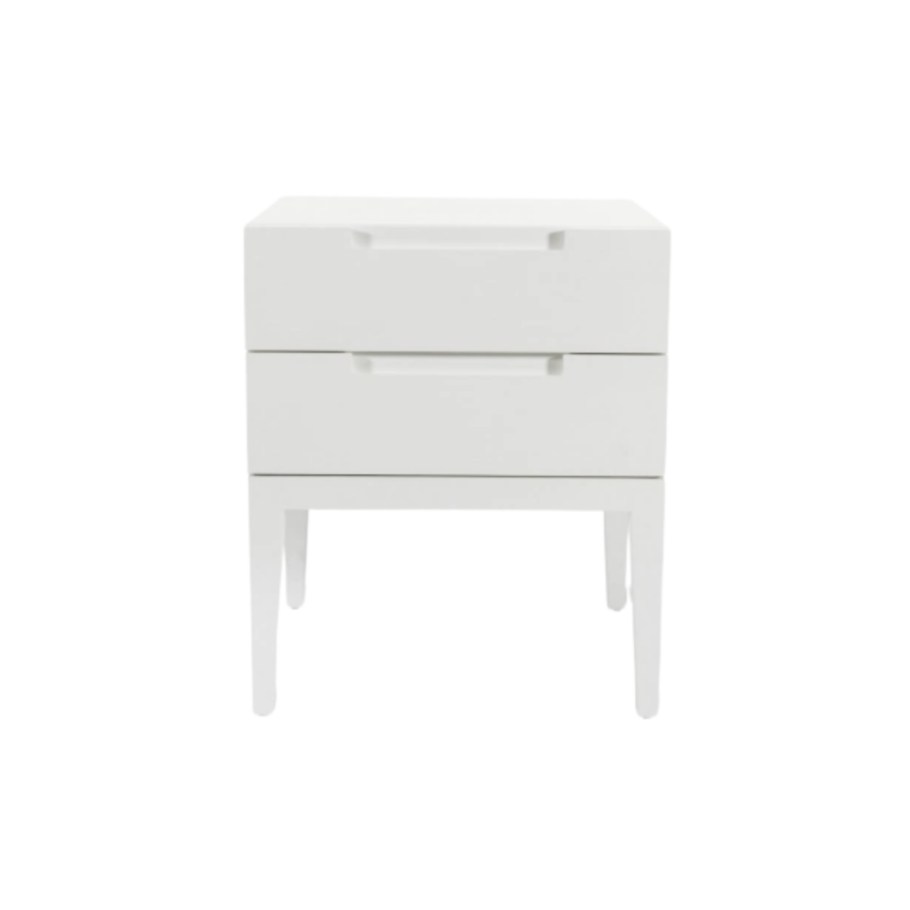 Orchid 2 Drawer Bedside-White