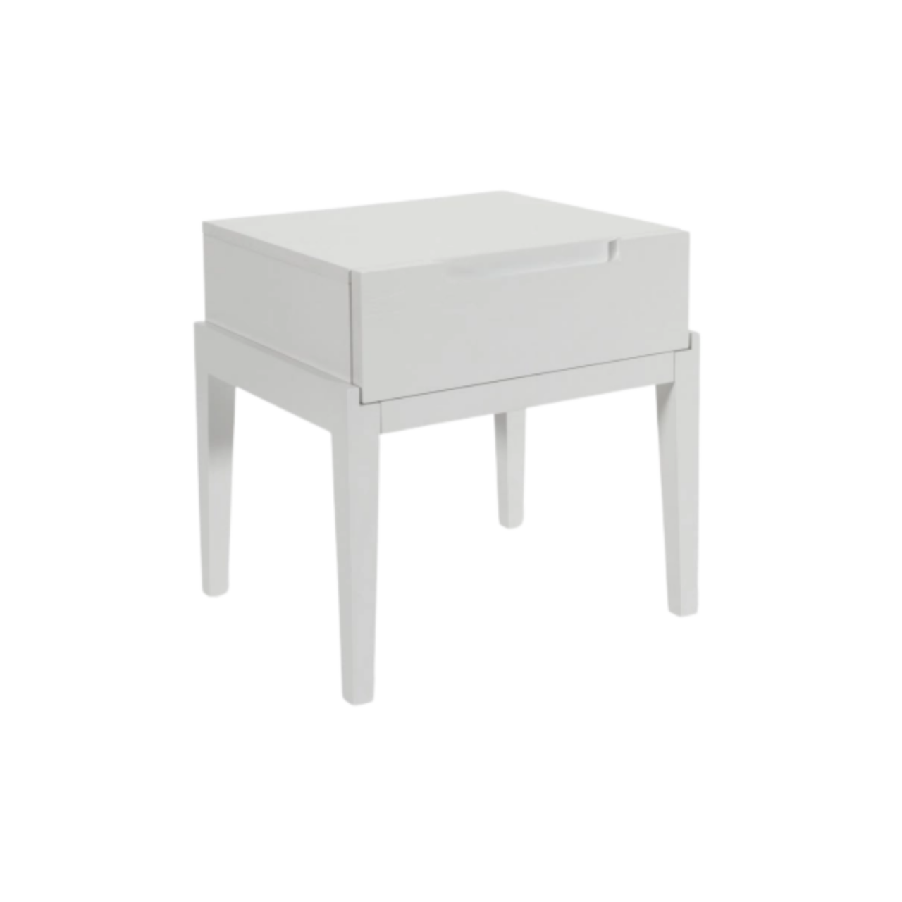 Orchid Bedside Single Drawer-White