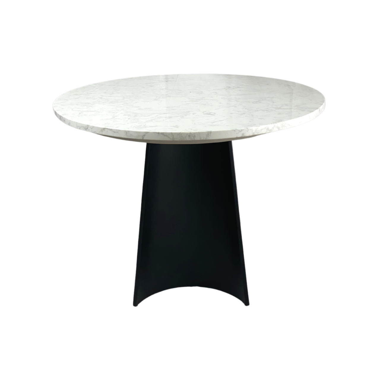 Rosemary Oval Dining Table-Black & White Marble