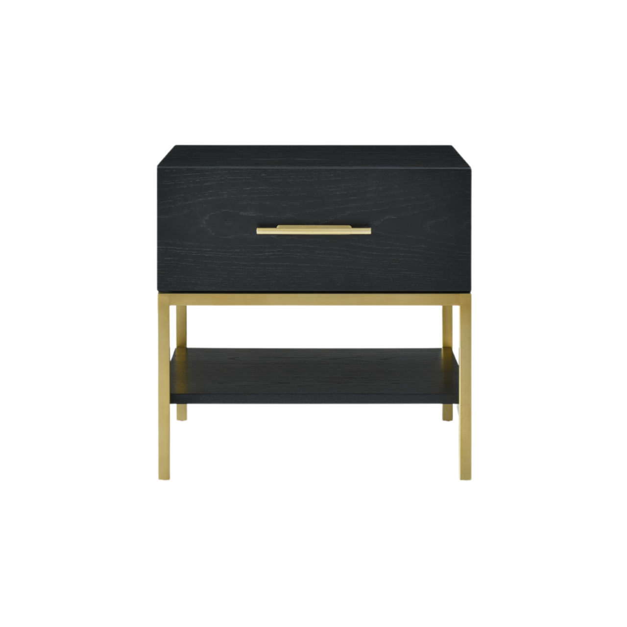 Tulip Single Drawer Bedside-Wenge (Black Stained Oak)