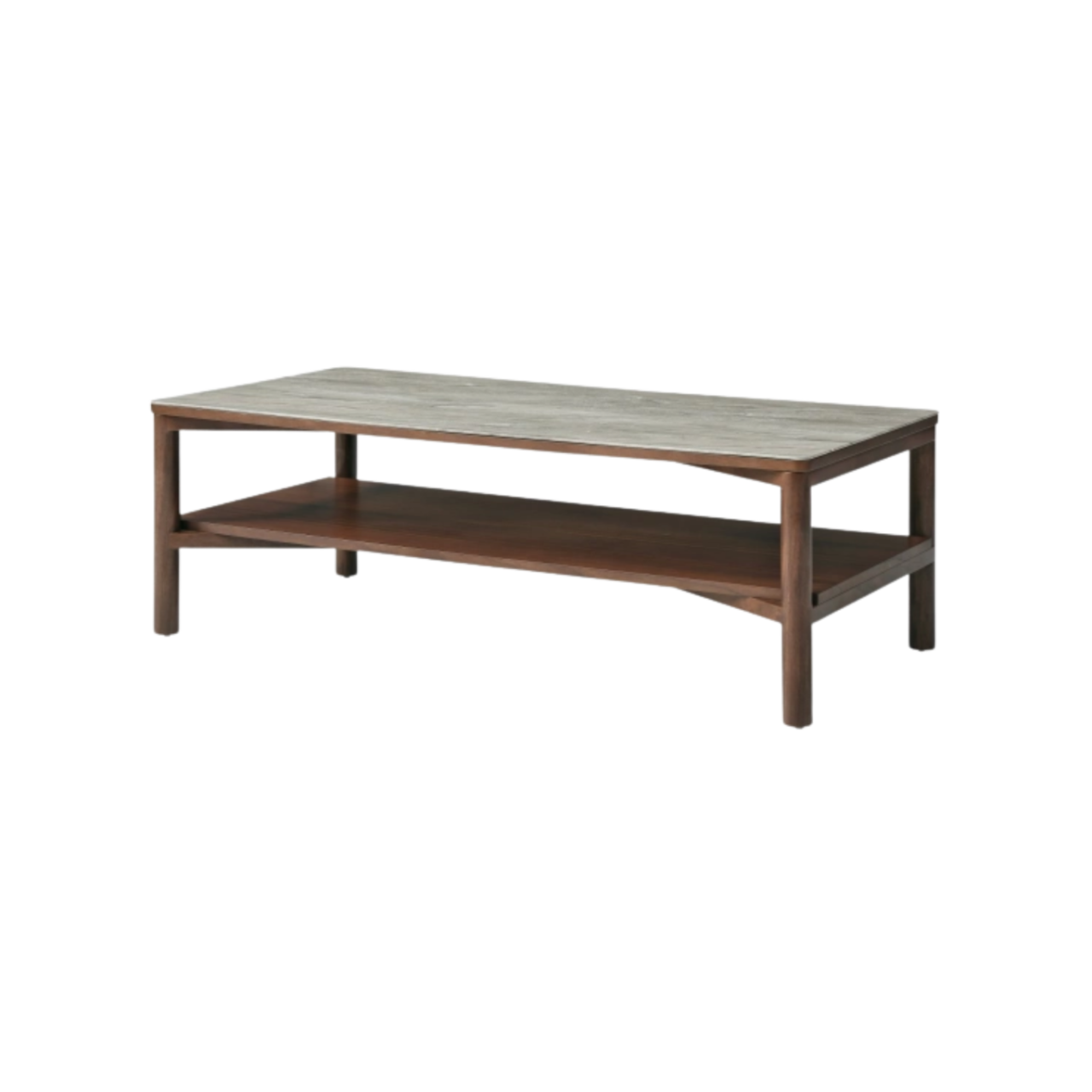 Willow Coffee Table With Shelf-Timber Tobacco